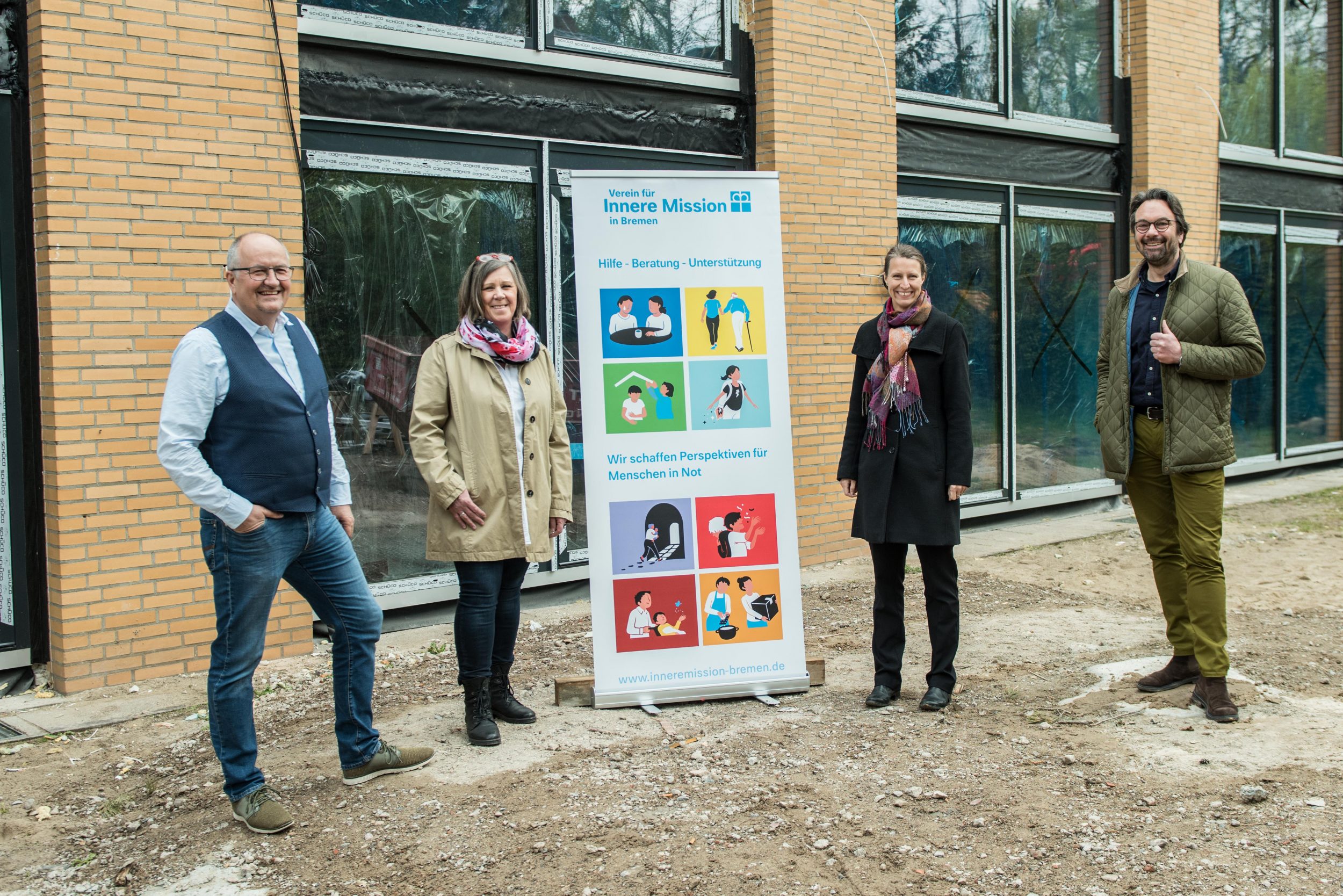 Rolf Klauner, Irene Müller, Pastorin Saskia Schultheis und Habbo Stark