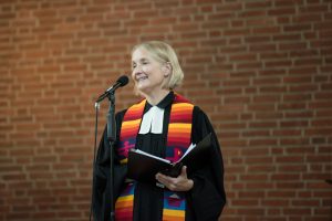Pastorin Anja Vollendorf bei ihrer Einführung am 18. Juni 2021