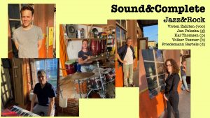 Collage von Bandmitgliedern einer Musikband