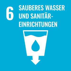 Grafik Suaberes Wasser zum 6. der 17 nachhaltigen Ziele der Vereinten Nationen