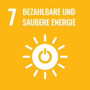 Grafik Bezahlbare und saubere Energie zur Erreichung der Ziele zum 17. der 17 nachhaltigen Ziele der Vereinten Nationen